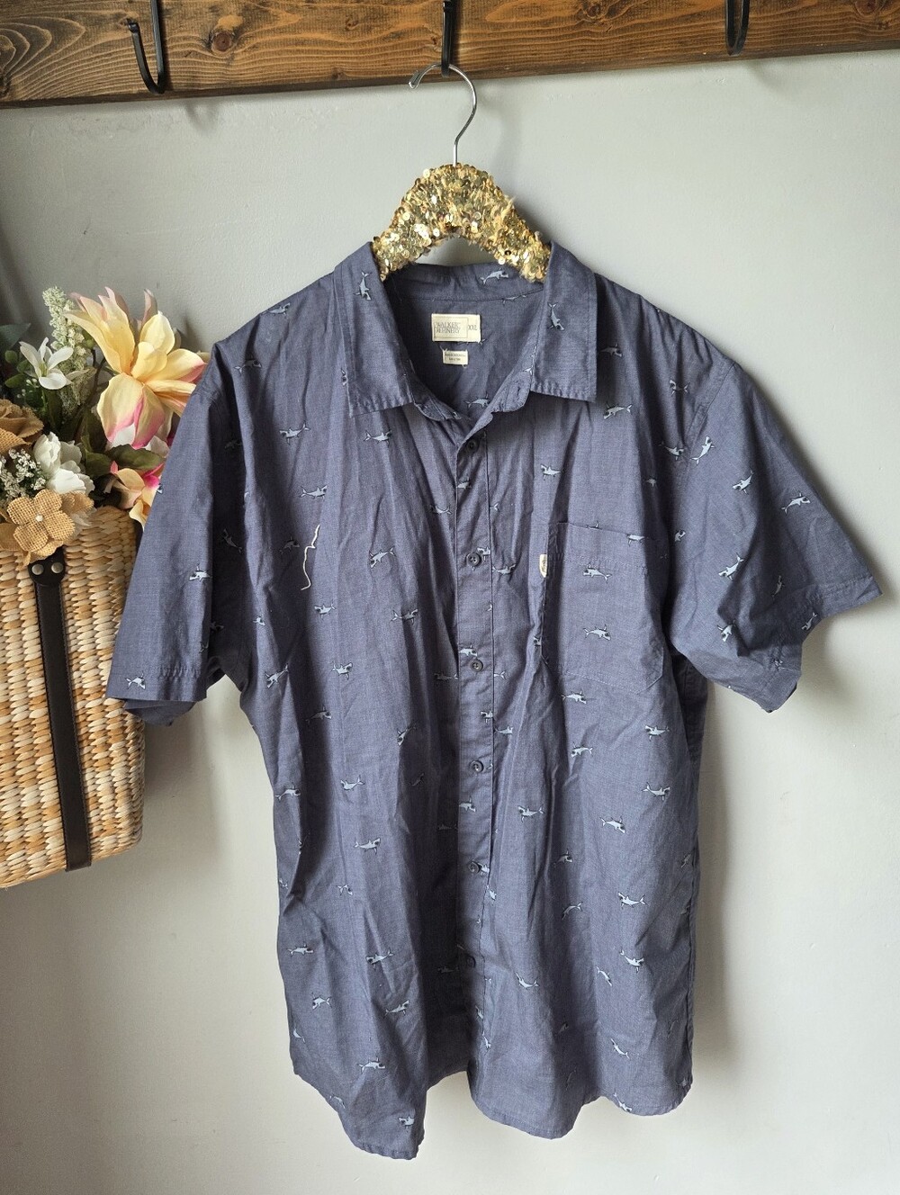Walker St. Refinery Shark Button Down XXL